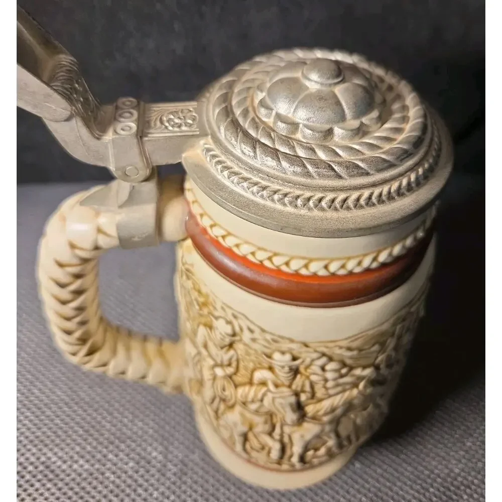 Vintage 1980 Avon “cattle Drive” Collectible Beer Stein